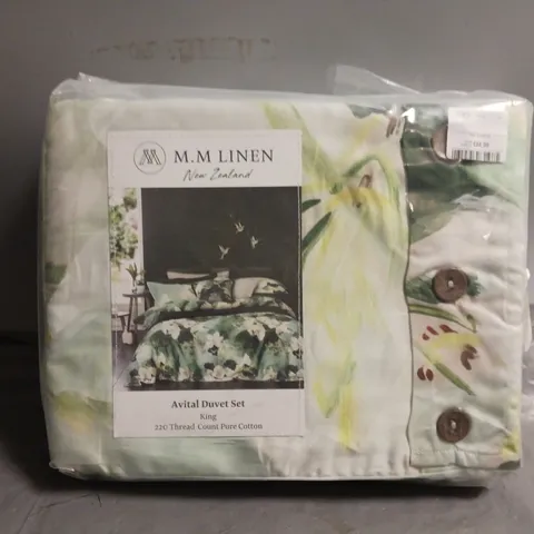 SEALED M.M LINEN AVITAL DUVET SET KING SIZE