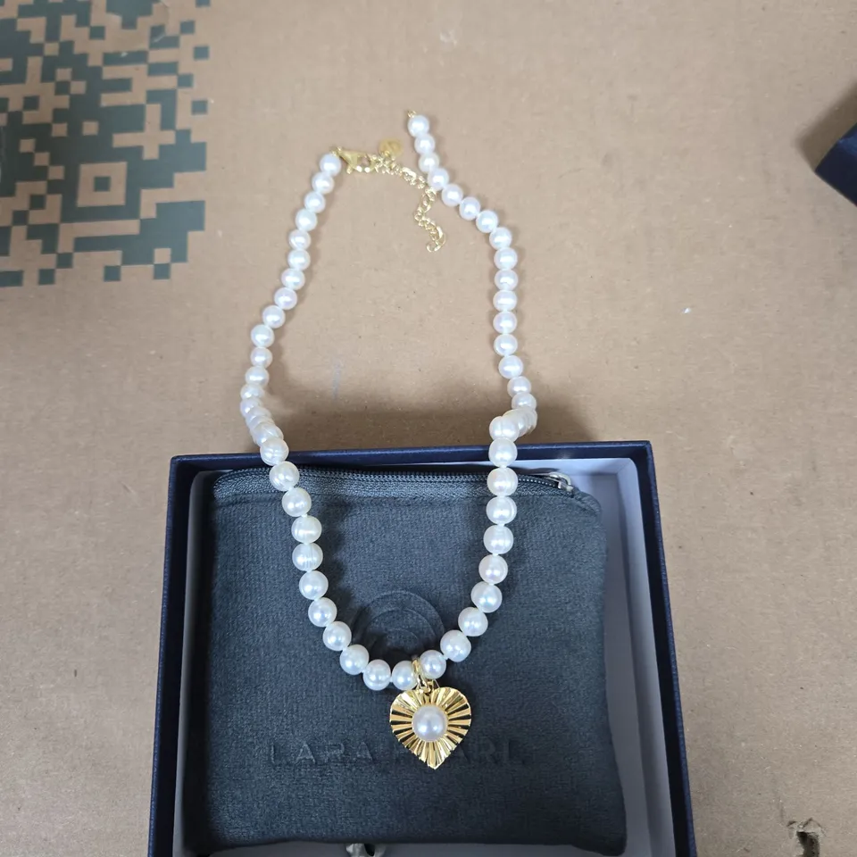 LARA PEARL GOLD TONE NECKLACE