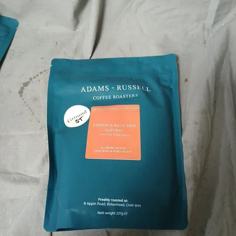 ADAMS + RUSSELL COFFEE ROASTERS – GROUND ETHIOPIAN WEST ARSI NATURAL, 227 G