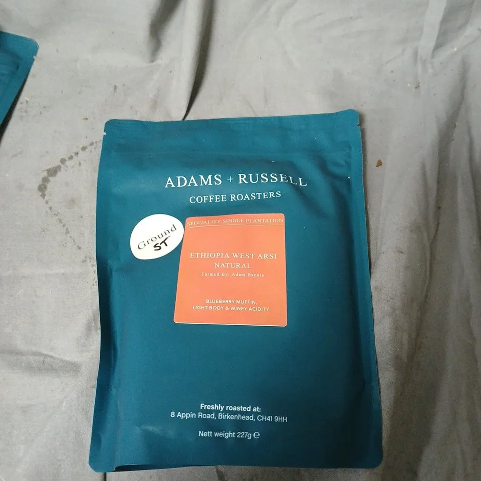 ADAMS + RUSSELL COFFEE ROASTERS – GROUND ETHIOPIAN WEST ARSI NATURAL, 227 G
