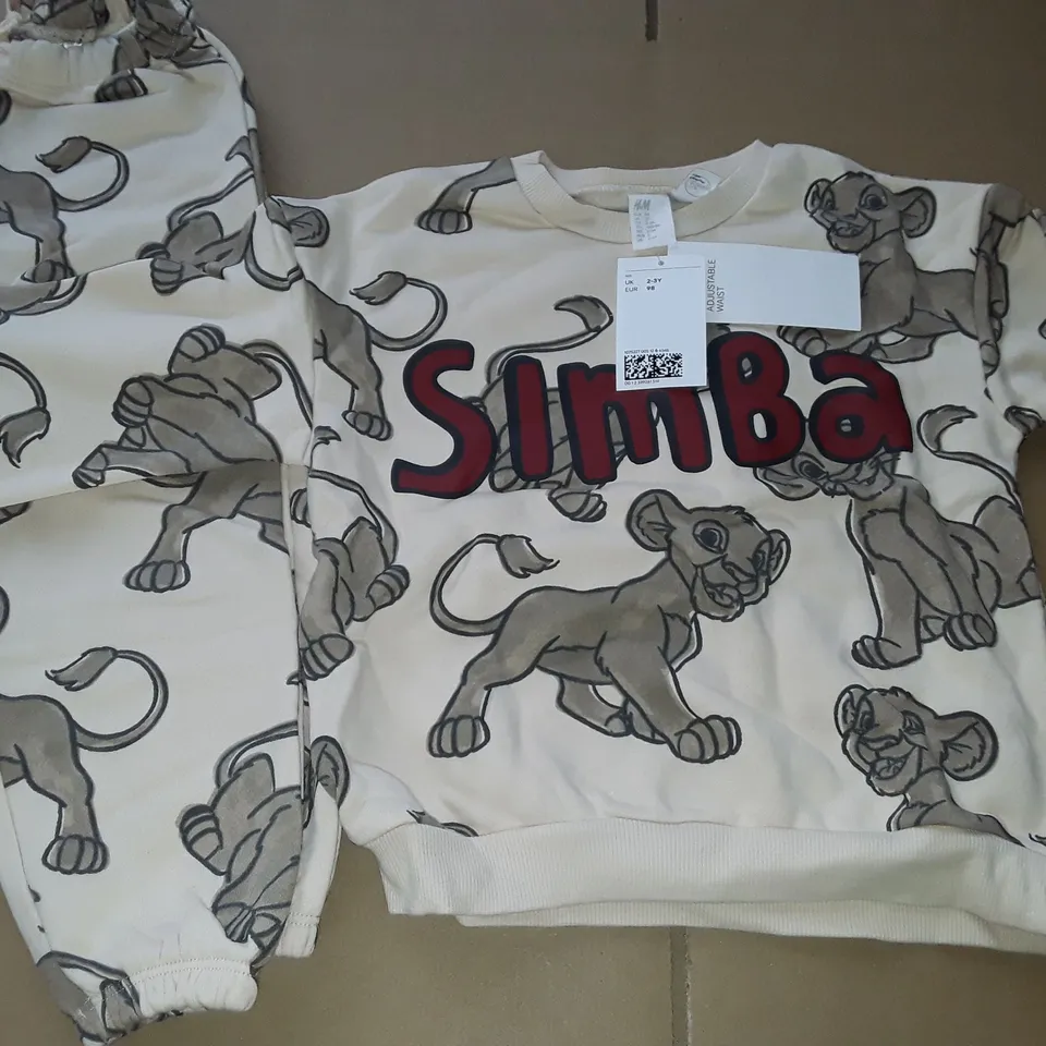H&M DISNEY SIMBA KIDS 2-PIECE SET - 2/3 YRS
