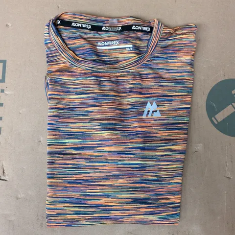 MONTIREX SHORT SLEEVE T-SHIRT IN ORANGE/MULTI SIZE XL