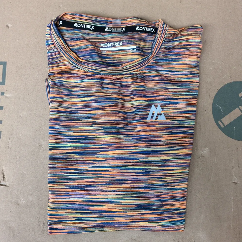 MONTIREX SHORT SLEEVE T-SHIRT IN ORANGE/MULTI SIZE XL