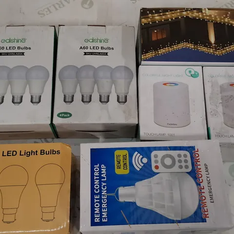 LOT OF 16 ASSORTED ITEMS TO INCLUDE NIGHT LIGHTS, LED BULBS AND USB CABLES