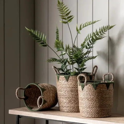 BOXED SEAGRASS COTTON ROPE BASKETS (1 BOX)