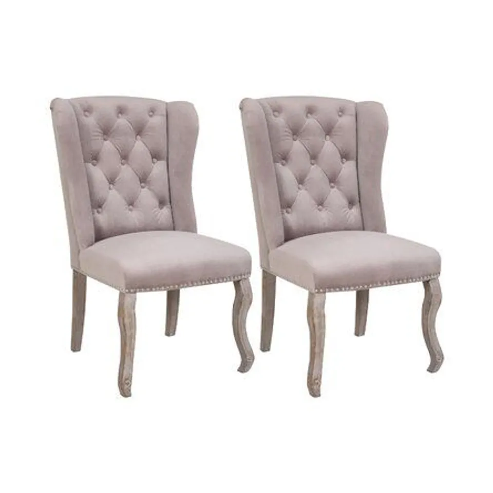 2 × ADRIANNA UPHOLSTERED DINING CHAIRS 