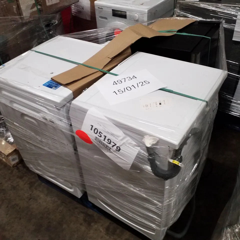 PALLET OF APPROXIMATELY 4 UNPROCESSED RAW RETURN WHITE GOODS TO INCLUDE