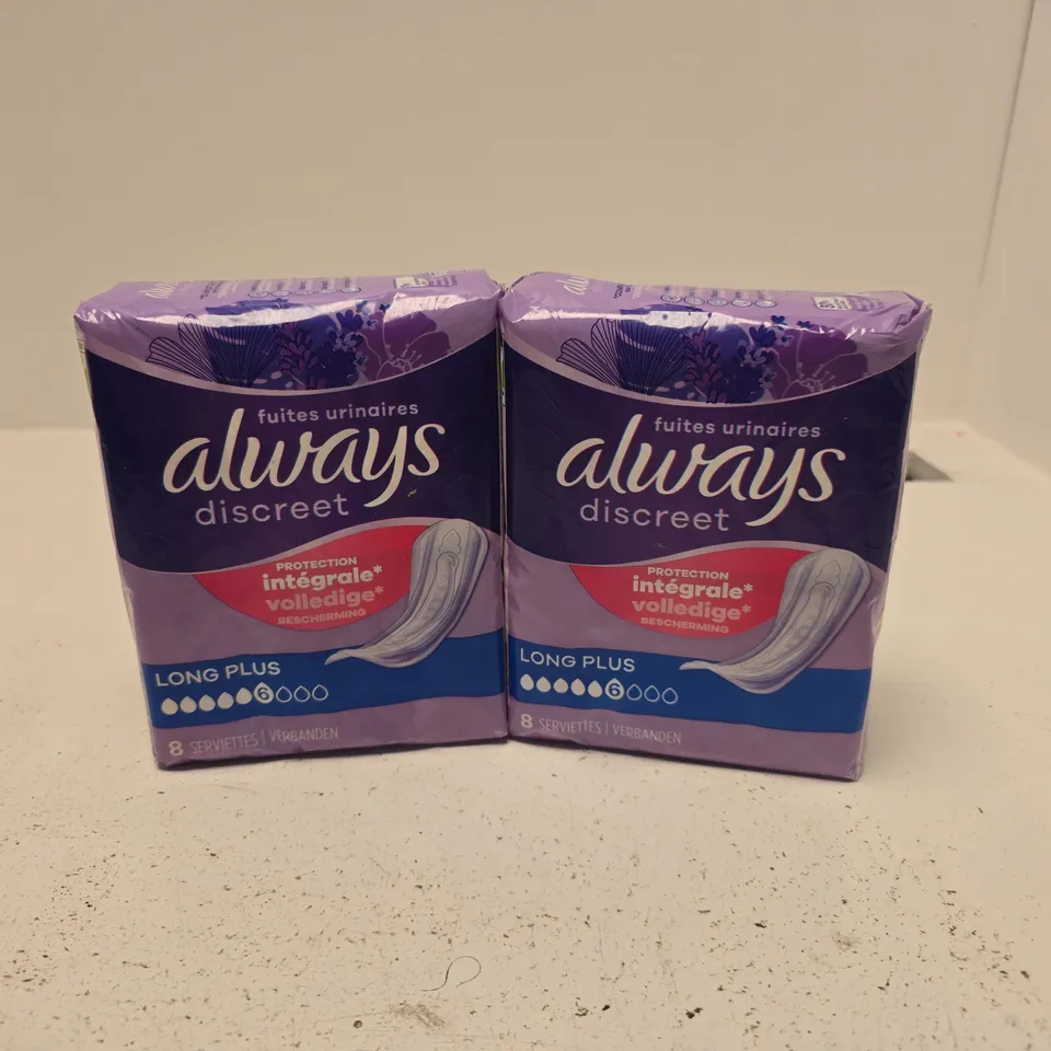 TOTE OF 7 ALWAYS DISCREET LONG PLUS 6