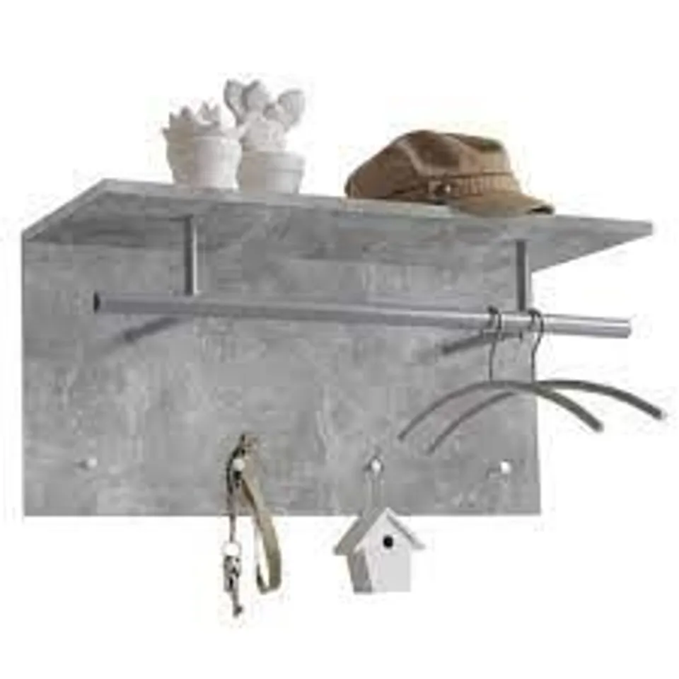 BOXED BRAND NEW HALL SHELF - CONCRETE COLOUR (1 BOX)