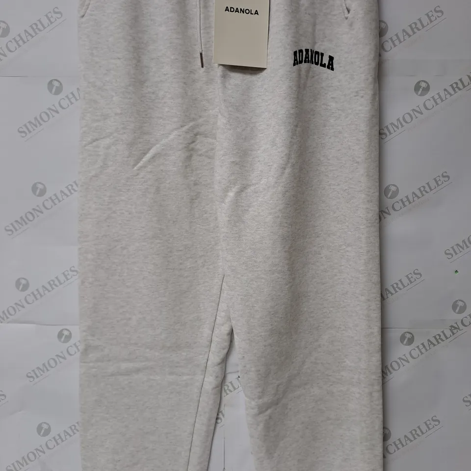 ADANOLA VARSITY SWEATPANTS IN LIGHT GREY - LARGE 