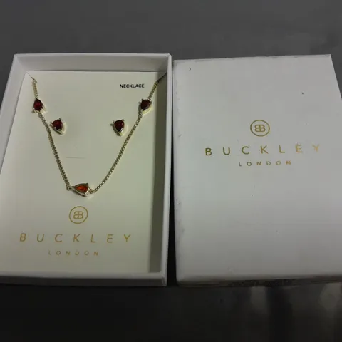 BOXED BUCKLEY LONDON NECKLACE AND EARRINGS SET