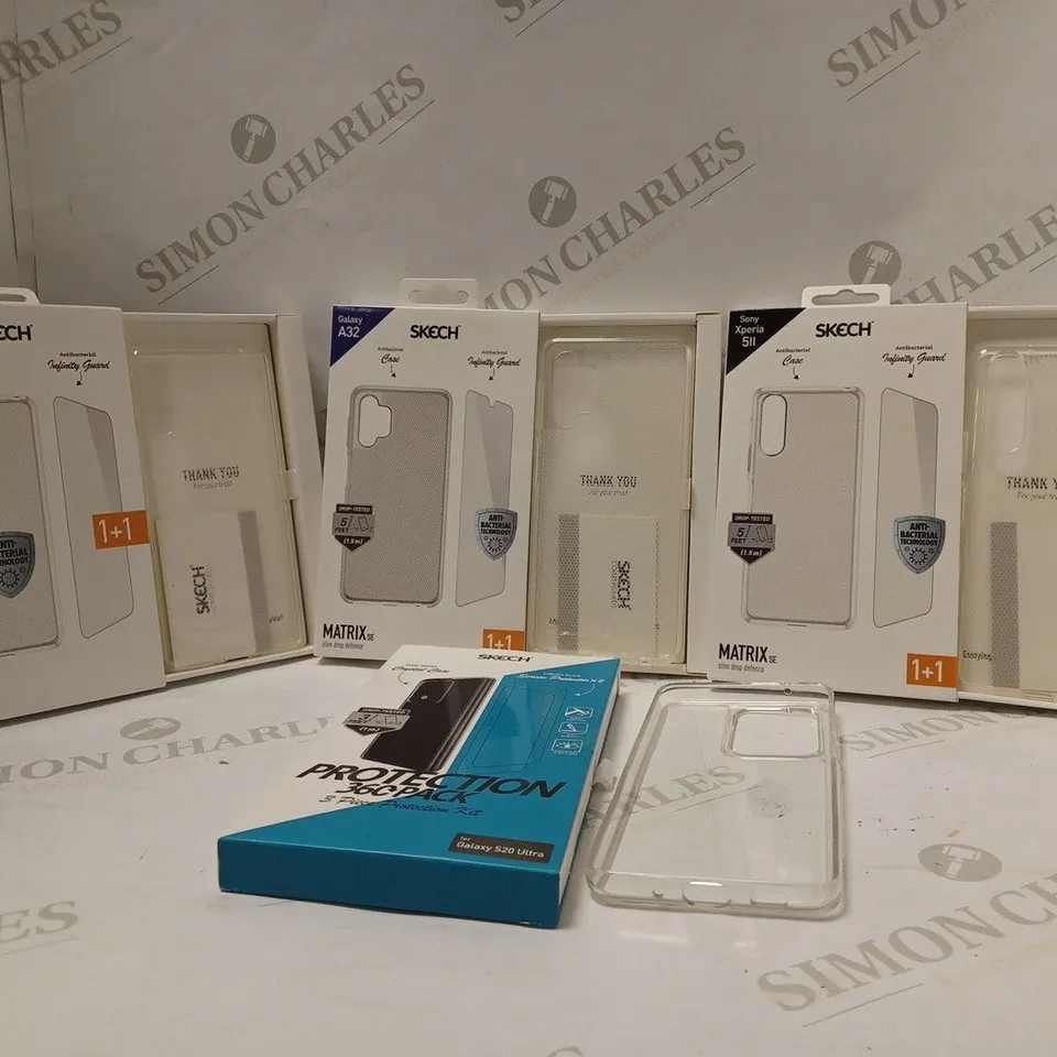 BOX OF APPROX 18 MOBILE PHONE CASES TO INCLUDE - SKECH SONY XPERIA 5II PHONE CASE - SKECH GALAXY A32 - SKECH SONY XPERIA L4 ECT
