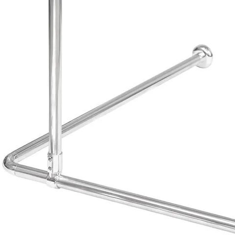 BOXED METAL SHOWER CURTAIN ROD SUPPORT