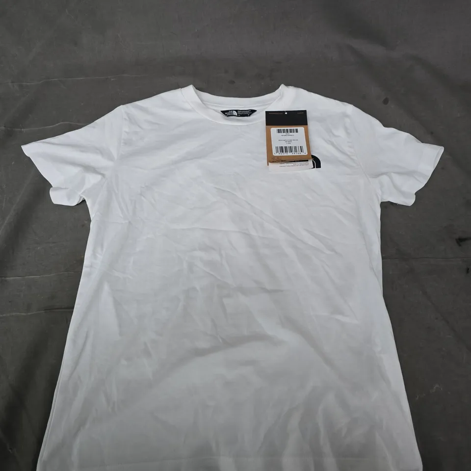 THE NORTH FACE TEEN SIMPLE DOME REG SS T-SHIRT – WHITE, UK 12 (L)