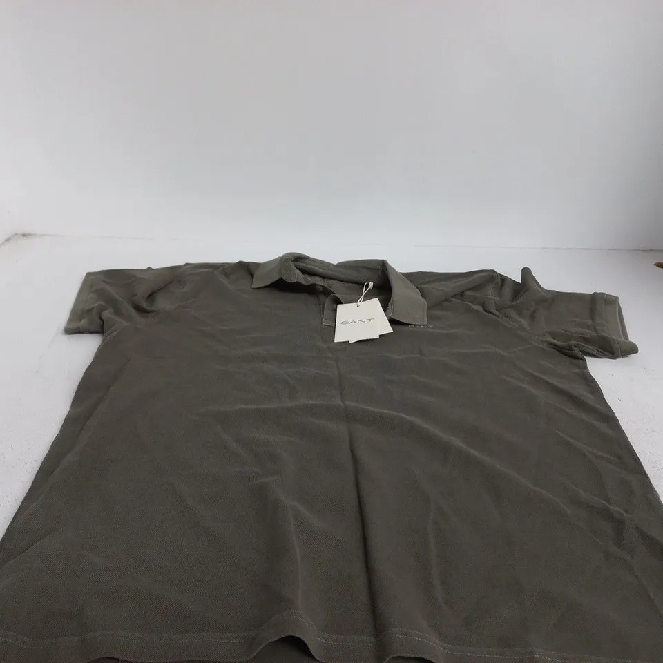 GANT SUNFADED SHORT-SLEEVE POLO SHIRT – DRY HERB GREEN – XL