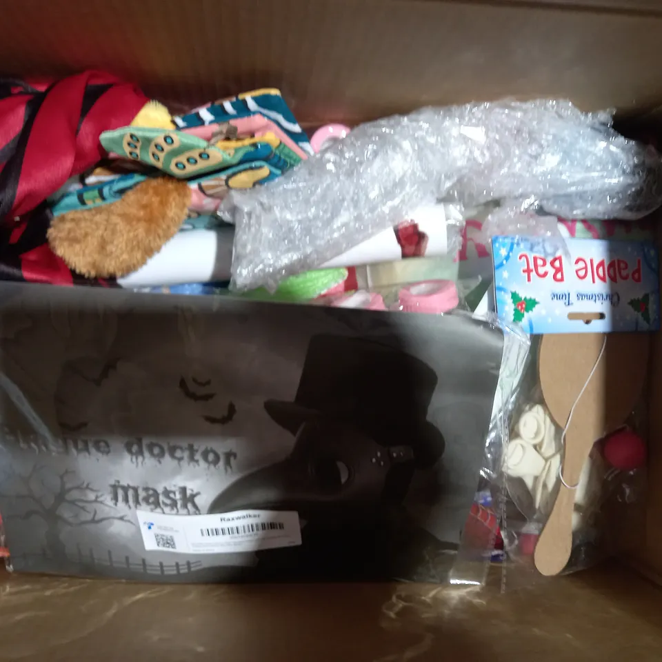 BOX OF APPROXIMATELY 10 ASSORTED TOYS AND GAMES TO INCLUDE FISHER-PRICE STORY BOOK RHYMES, HAPE BABY SLEEP AID MUSICAL CONE, DIY MAGIC PET DOG, ETC