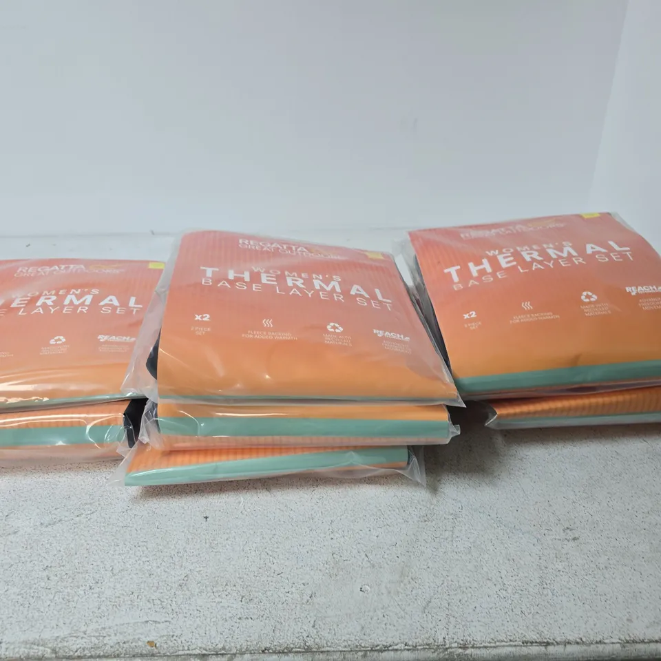 BOX OF APPROXIMATELY 8 REGATTA WOMENS THERMAL BASE LAYER SET - SIZE UK 16 