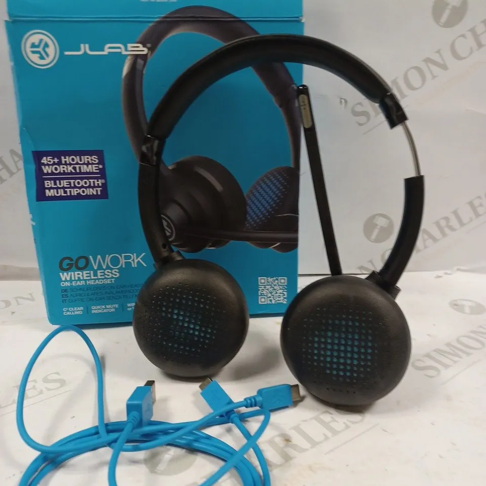 BOXED JLAB GOWORK WIRELESS ON-EAR HEADSET 