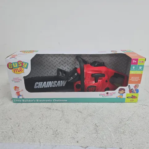 BOXED BUSY ME LITTLE BUILDERS ELECTRONIC CHAINSAW TOY