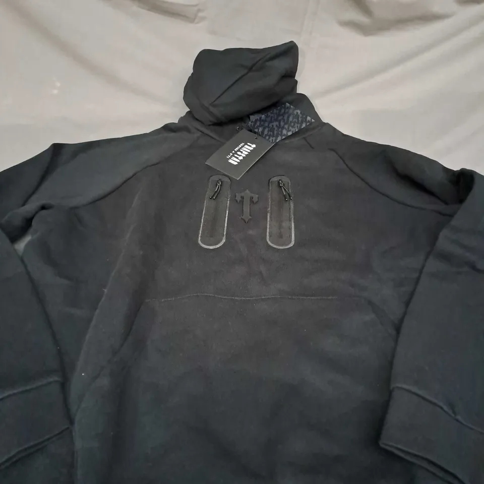 TRAPSTAR IRONGATE T TECH ZIP TRACKSUIT IN BLACK - XL