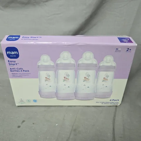 BOXED AND SEALED MAM EASY START ANTI-COLIC BOTTLES 4-PACK