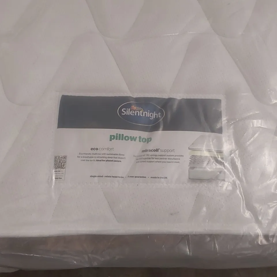 QUALITY BAGGED SILENTNIGHT PILLOW TOP 4'6 DOUBLE MATTRESS