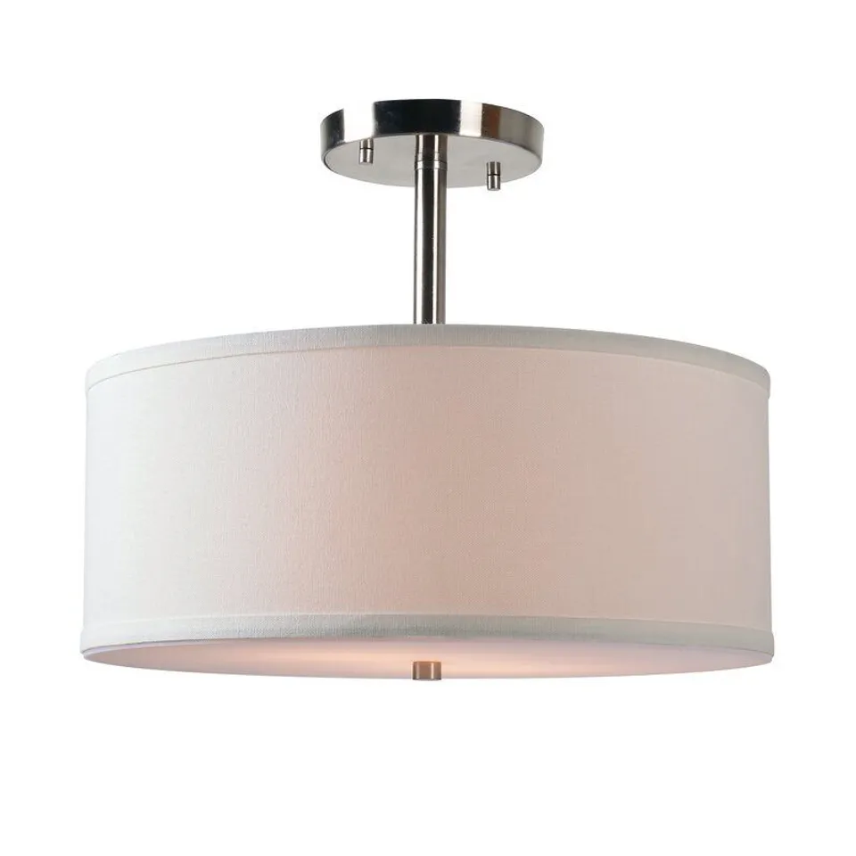 SCHUELER 2 LIGHT SEMI FLUSH MOUNT FINISH BRUSHED 