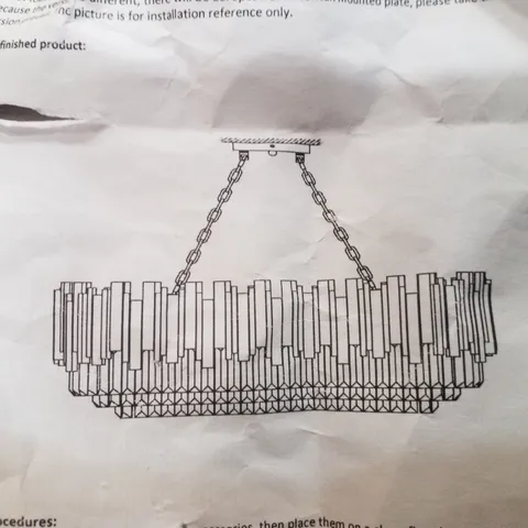 BOXED CHANDELIER CEILING LIGHT