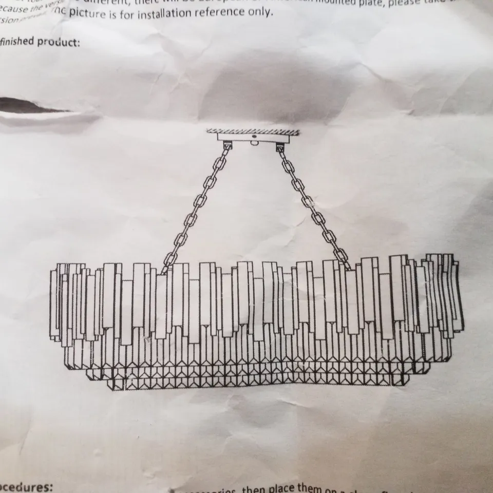 BOXED CHANDELIER CEILING LIGHT