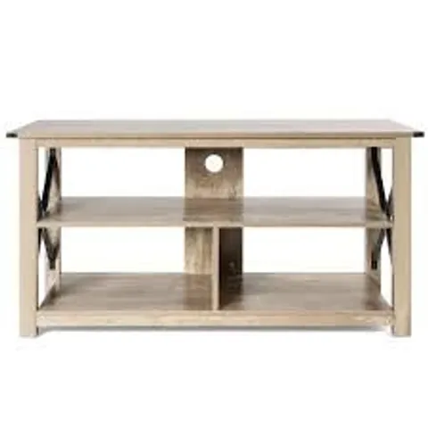 BOXED COSTWAY 3 SHELF RUSTIC TV UNIT