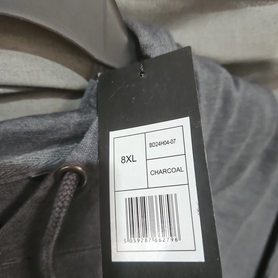 CHARCOAL & LIGHT GRAY GRADIENT HOODIE SWEATSHIRT – UK 8XL.