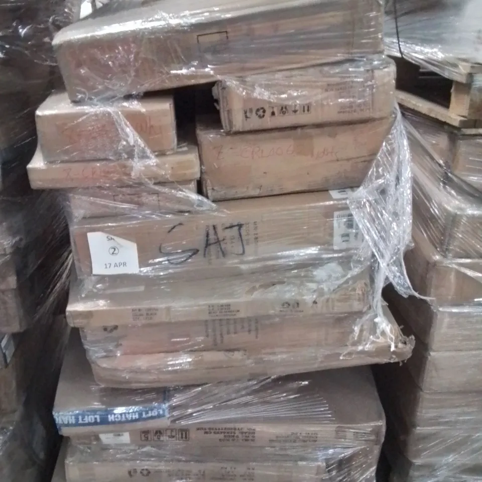 PALLET CONTAINING ASSORTED ITEMS TO INCLUDE: DOG CRATES, PET PLAYPENS ECT.