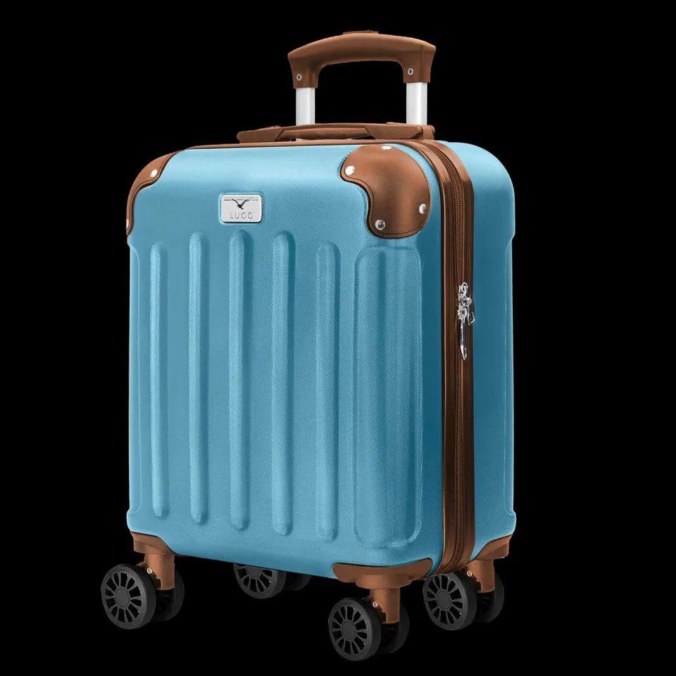 BOXED LUGG SKYWANDER 15" TRAVEL CABIN BAG - BLUE/BROWN