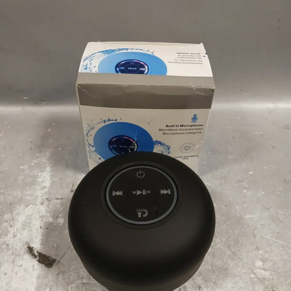 BOXED WIRELESS SHOWER SPEAKER IN BLACK 