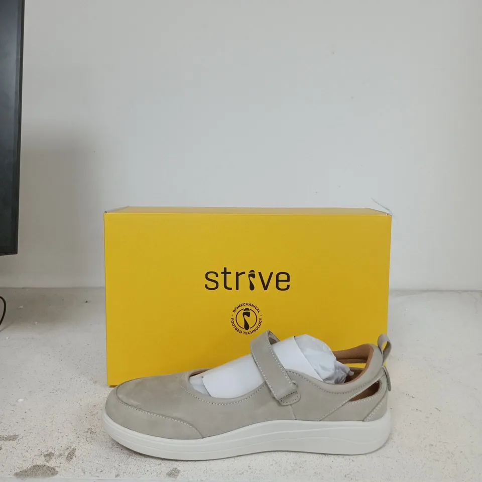 STRIVE GREY WALKING SHOES WITH VELCRO STRAP – BOXED UK SIZE 7