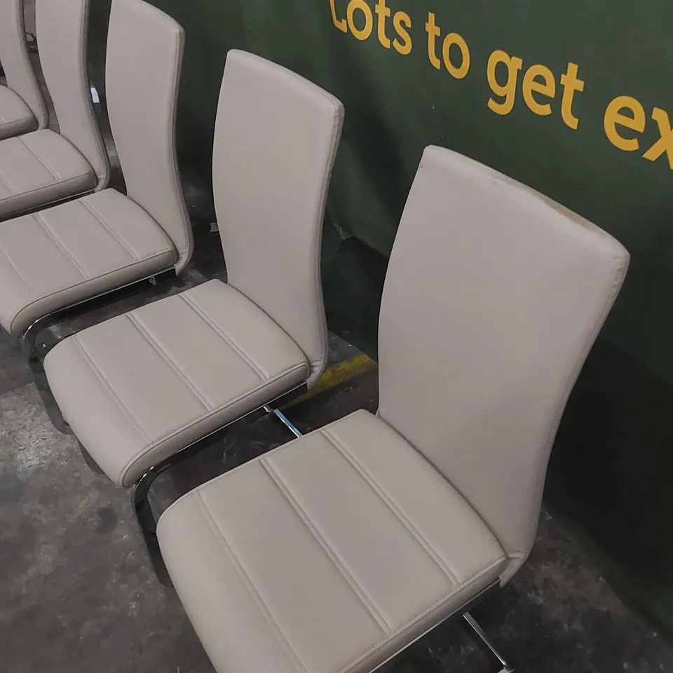 SET OF 6 PERTH LEATHER DINING CHAIRS 