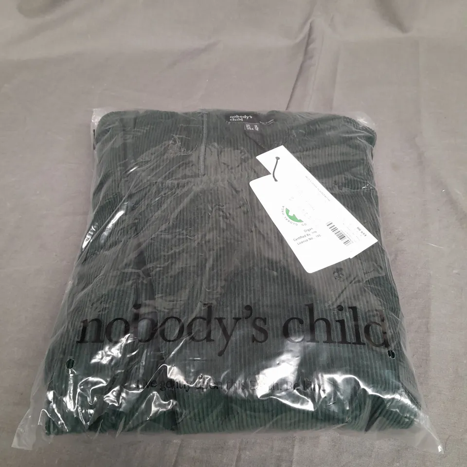 SEALED NOBODYS CHILD PEGGY MINI DRESS WOVEN GREEN - UK 18