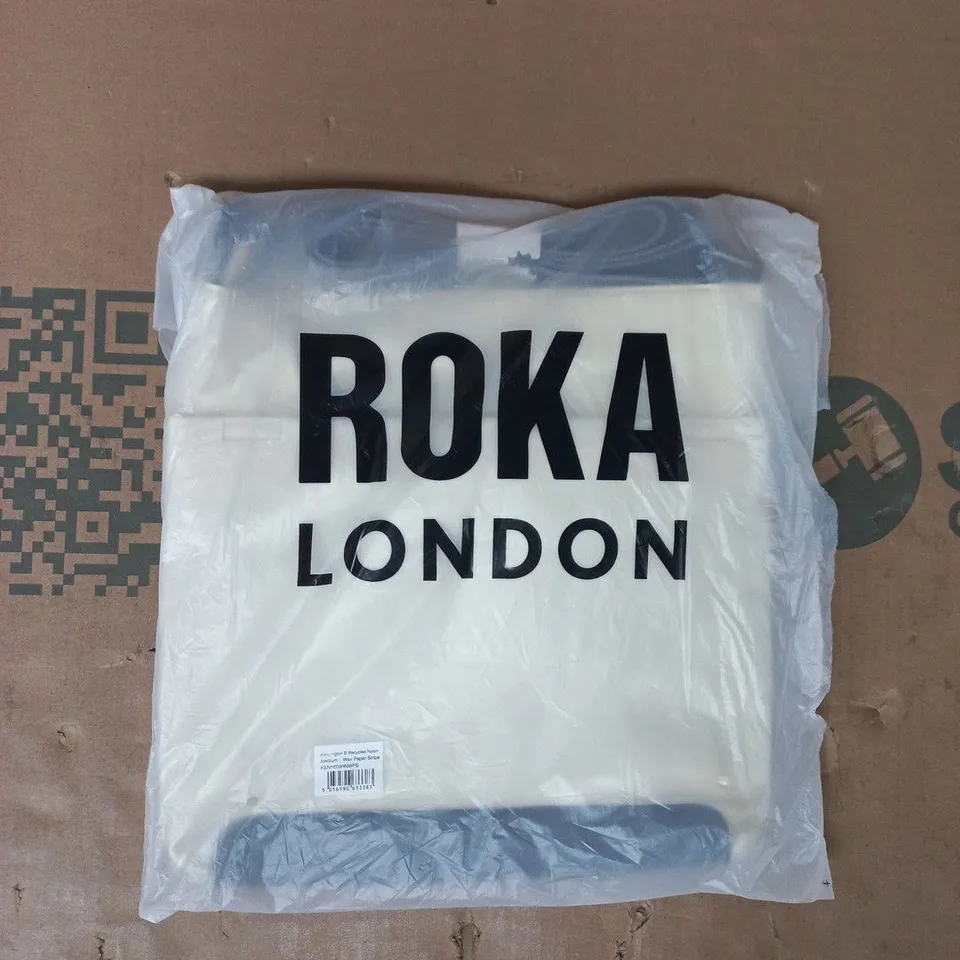 BAGGED ROKA LONDON KENNINGTON CROSSBODY BAG IN WAX PAPER STRIPE - MEDIUM