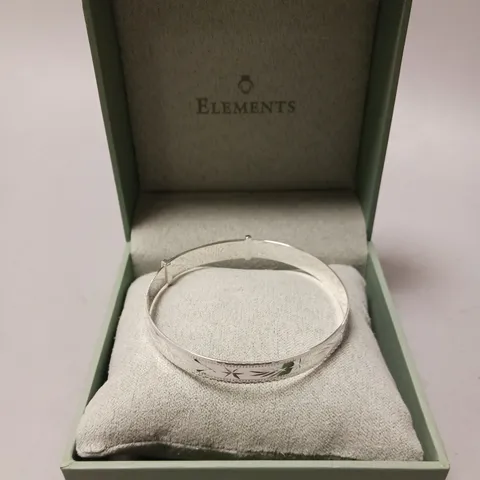 ELEMENT SILVER ADJUSTABLE BANGLE BRACELET 