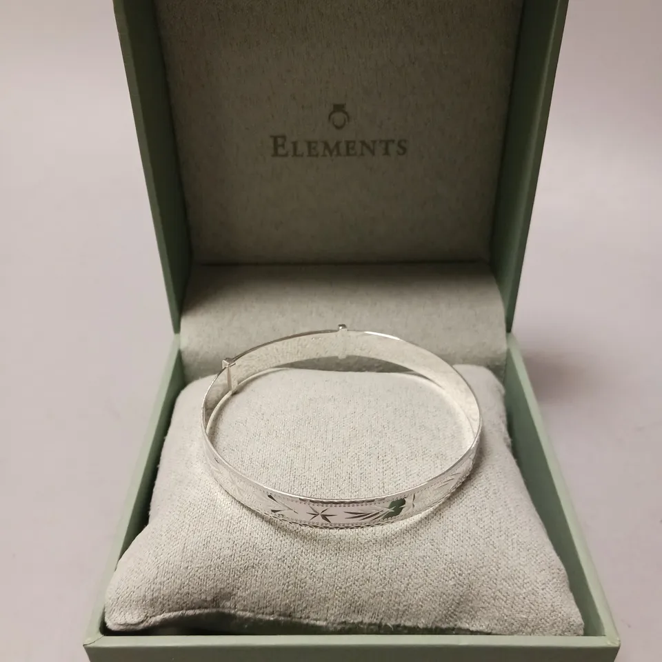 ELEMENT SILVER ADJUSTABLE BANGLE BRACELET