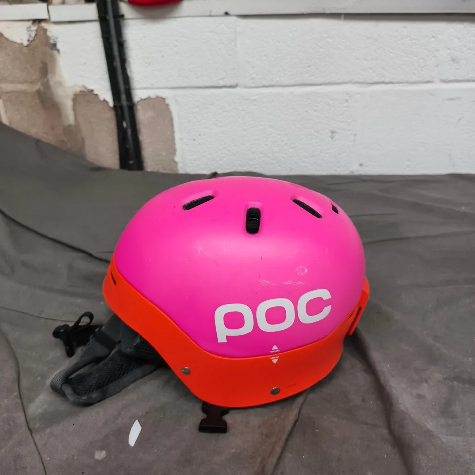 POC CYCLING HELMET – PINK WITH ORANGE TRIM