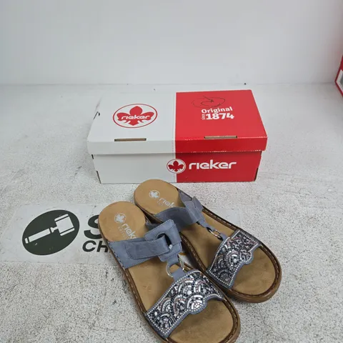 RIEKER WOMENβS SANDALS - BLUE, UK 7 (EU 41)