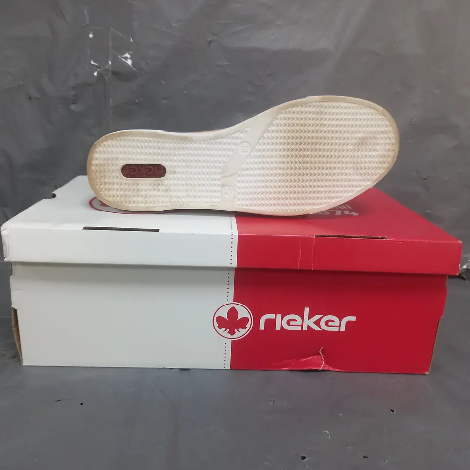 RIEKER PLATFORM TRAINERS APRICOT SIZE 5