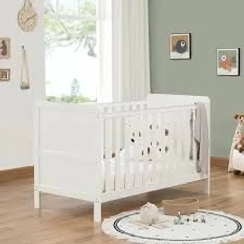 BOXED BABYMORE CARO URBAN MINI COT BED - WHITE (1 BOX)
