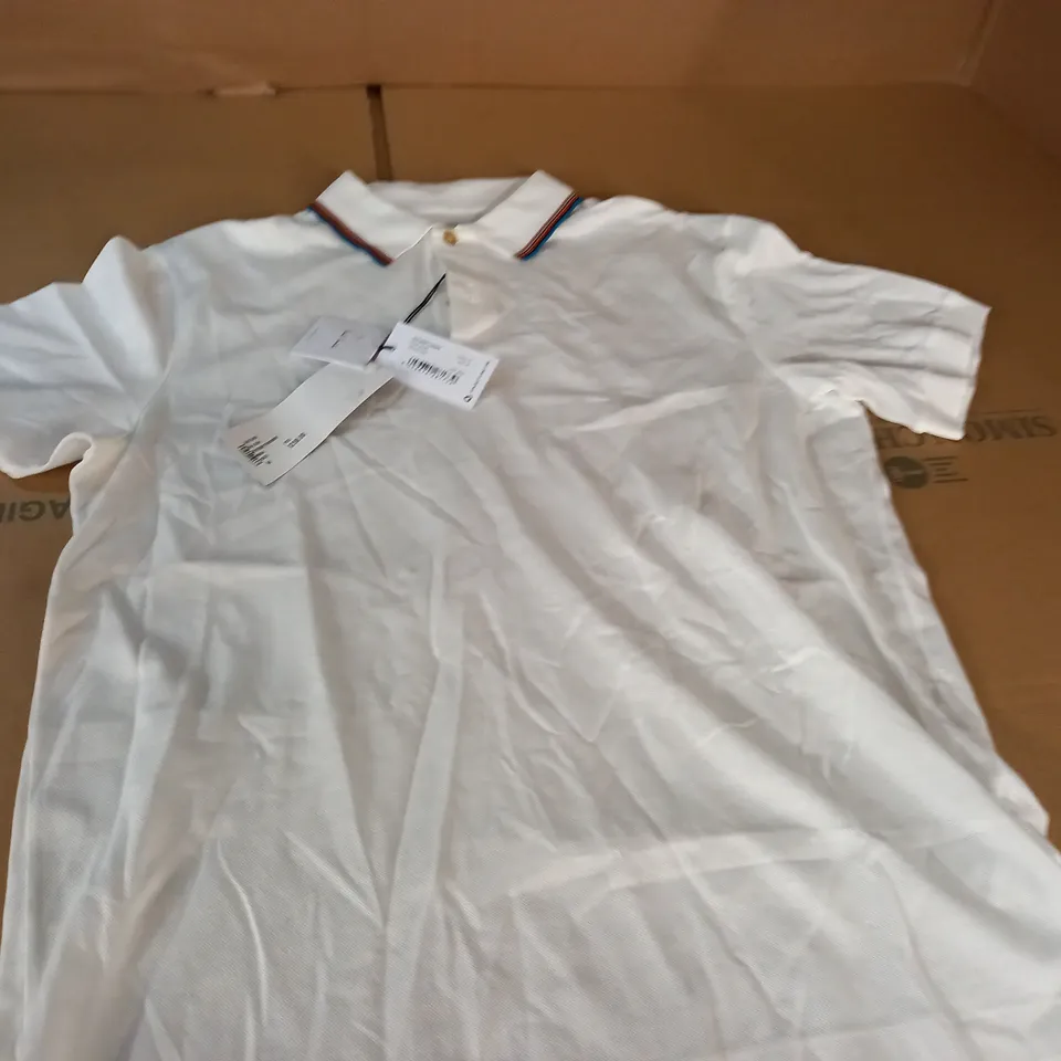 PAUL SMITH WHITE POLO SHIRT - M