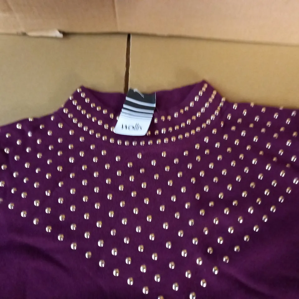 WALLIS DOME HOTFIX HIGH NECK TUNIC - L