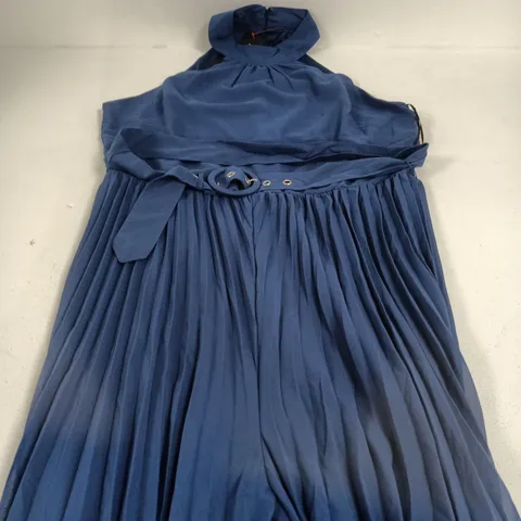KALEIDOSCOPE NAVY PLEATED JUMPSUIT - SIZE 16