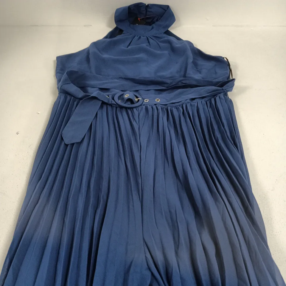 KALEIDOSCOPE NAVY PLEATED JUMPSUIT - SIZE 16