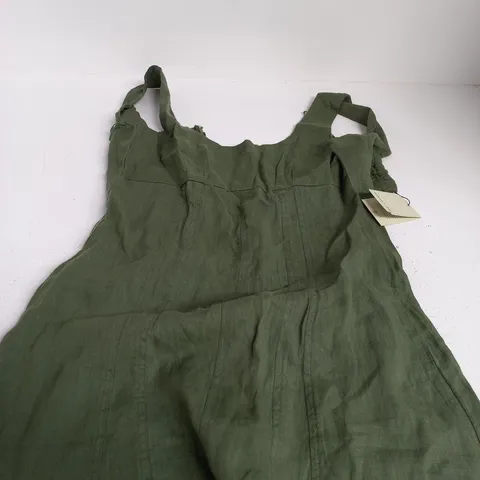 NOBODY'S CHILD GREEN PINAFORE DRESS, UK SIZE 8