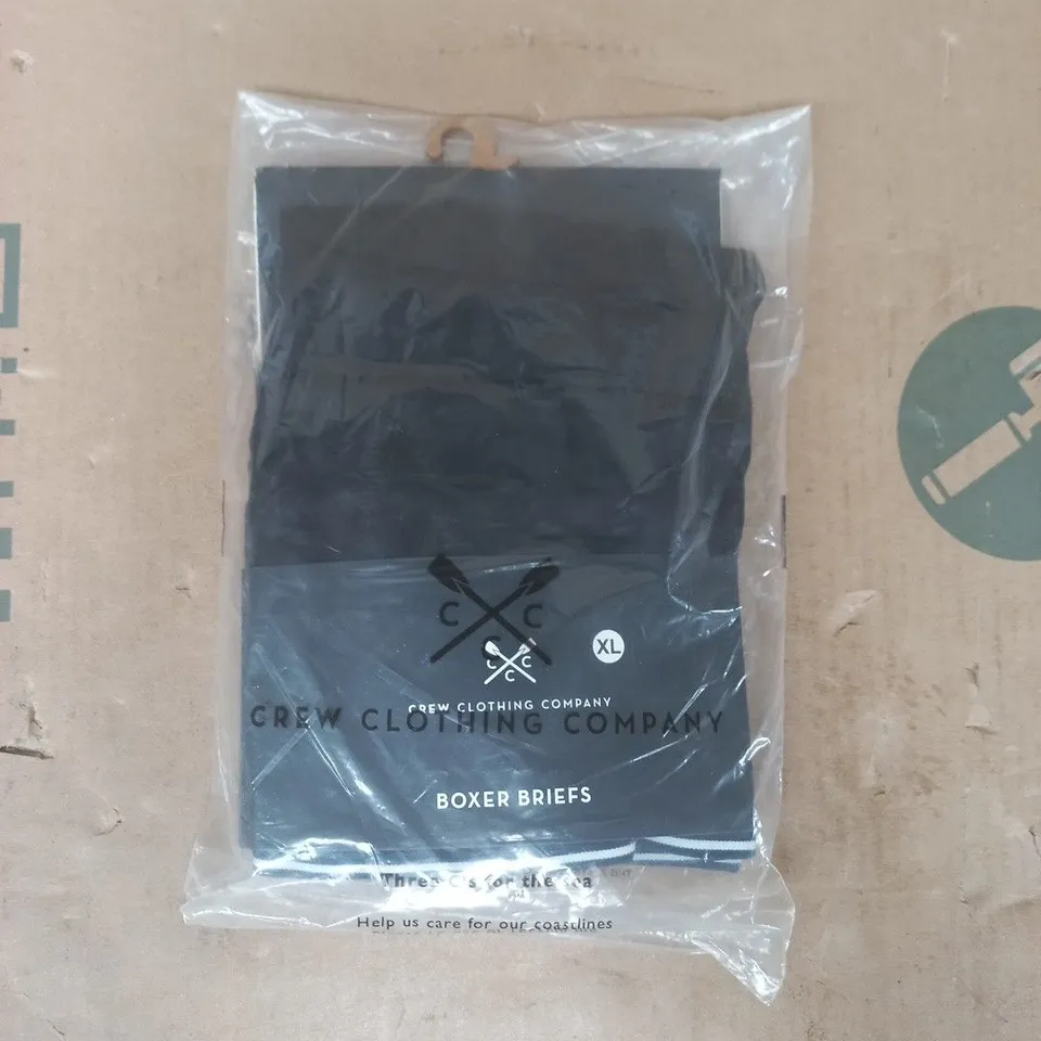 BAGGED CREW CLOTHING COMPANY BOXER BRIEFS (3-PACK) IN BLACK SIZE XL